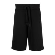 Sorte Bomuldsfleece Shorts