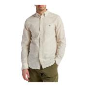 REG Cotton Linen Stripe Skjorte