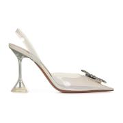 Almond Hvid Transparent PVC Krystal Broche Pumps