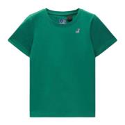 Grøn børne T-shirt med logo print