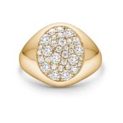 Luksuriøs Pinky Ring med Top Wesselton Diamanter