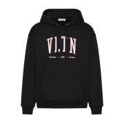 Sort VLTN Logo-Print Hoodie