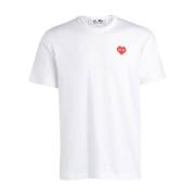Herre Hvid Hjerte Logo T-Shirt
