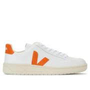 Hvid og Orange Læder Sneaker V-12