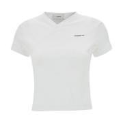 Hvid V-Hals T-Shirt