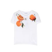 Hvide T-shirts og Polos med Frugtbroderi
