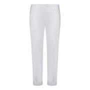 Smalle hvide bukser med opsmøg