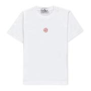 Junior Hvid T-shirt med Kontrastlogo