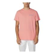 Pink Print Kortærmet T-shirt
