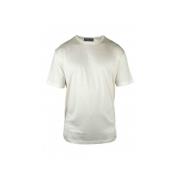 Off-White Bomuld og Silke T-Shirt