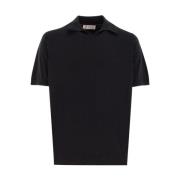 Elegant Ribbet Bomuld Polo Shirt