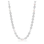 Men's Silver Mariner Chain with Pearls