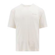 Hvid Linen Crew-neck T-Shirt