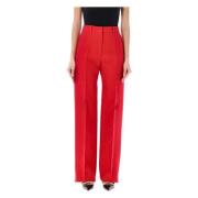 Røde Crepe Couture Bukser