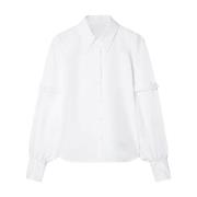 Hvid Skjorte med Bånddetalje