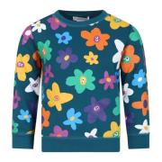 Grøn Blomsterprint Sweatshirt til Piger