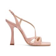 Geraldine Læder Sandal i Rosé