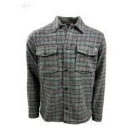 Navy Check Overshirt Stilfuld Jakke