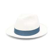 Blå Strå Teardrop Krone Hat
