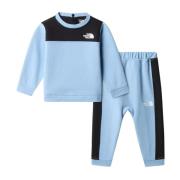 Blå og Sort Baby Jumpsuit med Ribbede Detaljer