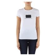 Slim Fit T-shirt i bomuld med stræk og logo print