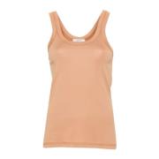 Rib Tank Top i Brændt Sand