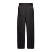‘Raf’ bukser med plisseret front i uld