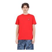 Rød Badge Tee Text T-shirt til mænd