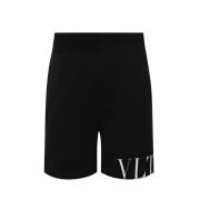 Modal Track Shorts med Kontrast Logo Print