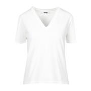 Grifoni Hvid V-Hals T-Shirt