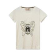 MMSelini O-SS Tee - Ecru - Stilfuld Print T-shirt