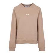 Beige Sweaters med Lille Logo