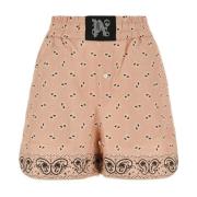 Printede linnedshorts