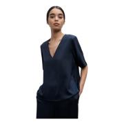 Yoli silke V-hals bluse