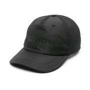 Sort Nylon Justerbar Hat