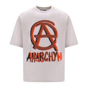 Anarchy Print Bomuld T-Shirt til Mænd