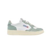 Hvide & Grønne Læder Sneakers