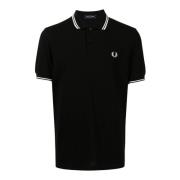 Polo Shirt Dobbelt Stribe Sort