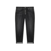 Sort Loose Fit Ankel Længde Jeans