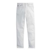Hvide Jeans med Bæltestropper