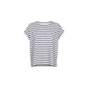 Bomuld Mary Tee - Birch/Classic Blue