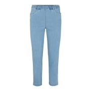 Laurie Patricia Pure Regular Crop Trousers Regular 101000 49301 Light Blue Denim