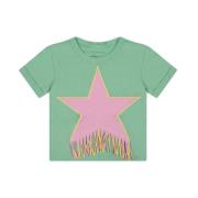 Grøn Stjerne Frynse T-Shirt