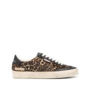 Leopard Print Læder Sneakers