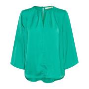 Elegant Notoiw Bluse Emerald Green