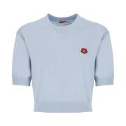 Lysblå Uld Cropped Sweater
