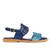 Midnight Blue Glitter Bølge Sandal