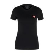 Stretch T-shirt - Sort, Slim Fit, Korte Ærmer