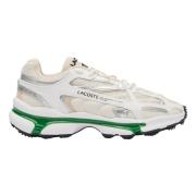 Hvid Grøn Læder Sneakers