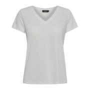 Soaked In Luxury Slcolumbine V-Neck Ss Toppe & T-Shirts 30404284 Broken White